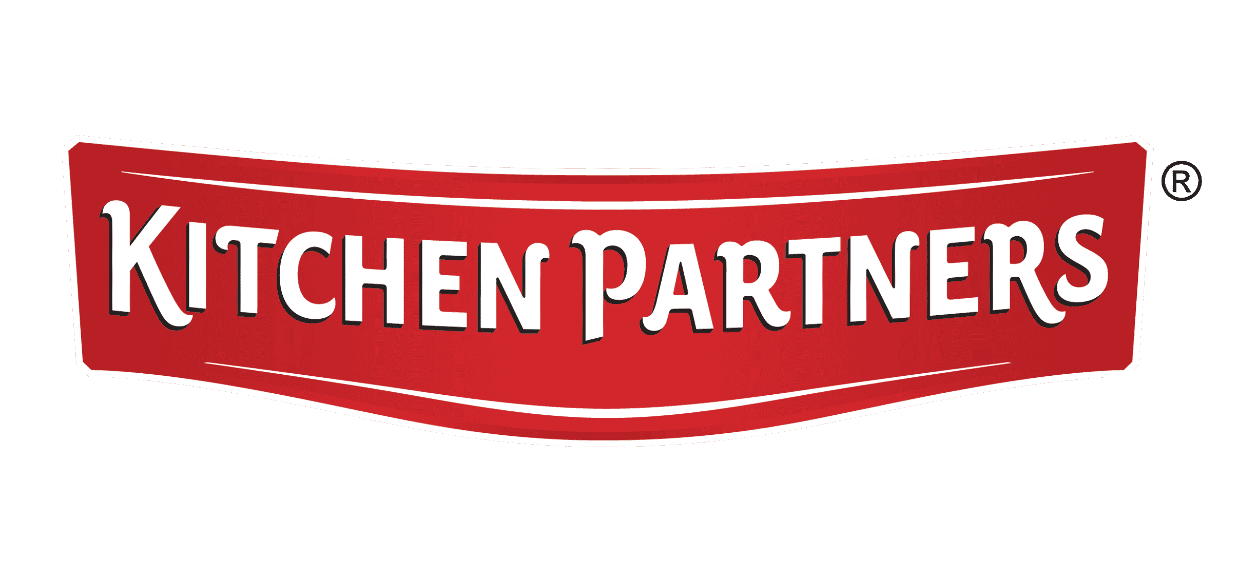 Kitchen Partners Logo. Red banner with white text.